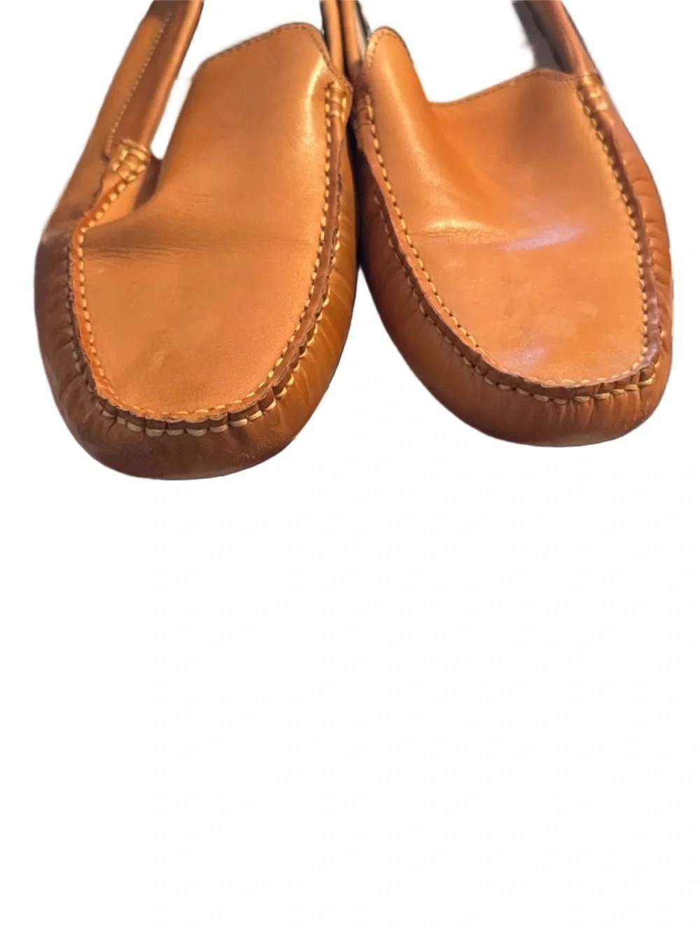 Zanzara NWOT Men's Tan Leather Slip-On Driving Loafers‎